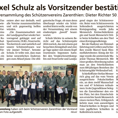 Jahreshauptversammlung 2025