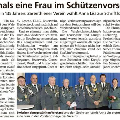 AZ Bericht zur Jahreshauptversammlung vom 24.02. 2026