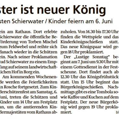 Karsten Schierwater ist Schützenkönig in Rosche